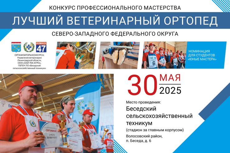 Начался старт подачи заявок на конкурс «Лучший ветеринарный ортопед СЗФО» - 2025!